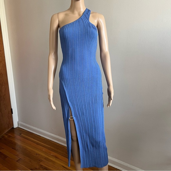 CULT GAIA Gracie One-shoulder Knit Dress In Blue Size XS - Picture 8 of 13